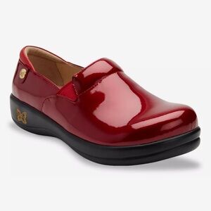 Alegria Red Dress Shoes Patent Leather Loafers